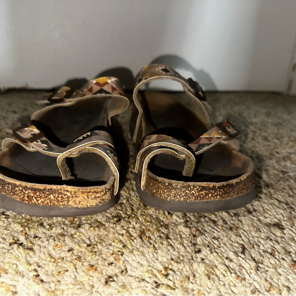 Birkenstock Mayari Vegan Birko-Flor Sandel Ethnic 38 RARE - Picture 7 of 7